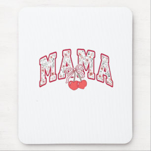 Mama est 2025 Mothers Day Coquette bow Mouse Mat