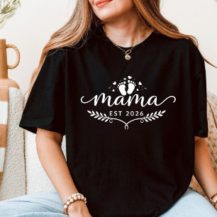 Mama Est 2026 New Mum Pregnancy Reveal T-Shirt