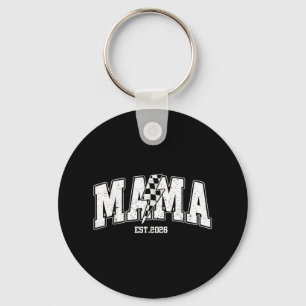 Mama Est 2026 Pregnancy Announcement Lightning Bol Key Ring