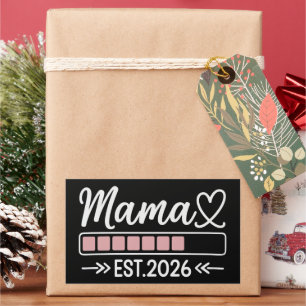 Mama est. 2026 Pregnancy Announcement Mom  Rectangular Sticker