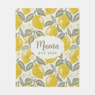 Mama Est Amalfi Coast Lemons Fleece Blanket