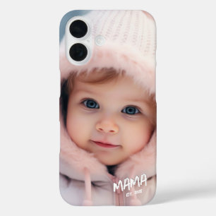 Mama Est Mum Keepsake Photo iPhone 16 Case