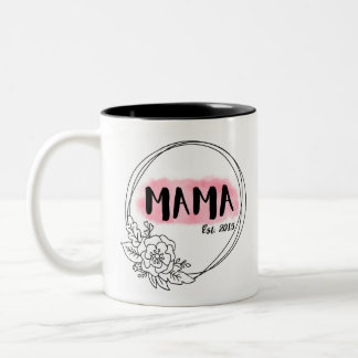 MAMA est.  Two-Tone Coffee Mug