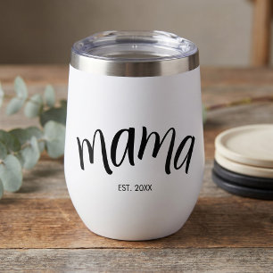 Mama Established Custom Year White Chic