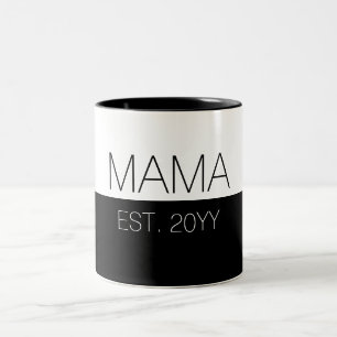  Mama Established   Elegant Gifts For New Mum Two-Tone Coffee Mug
