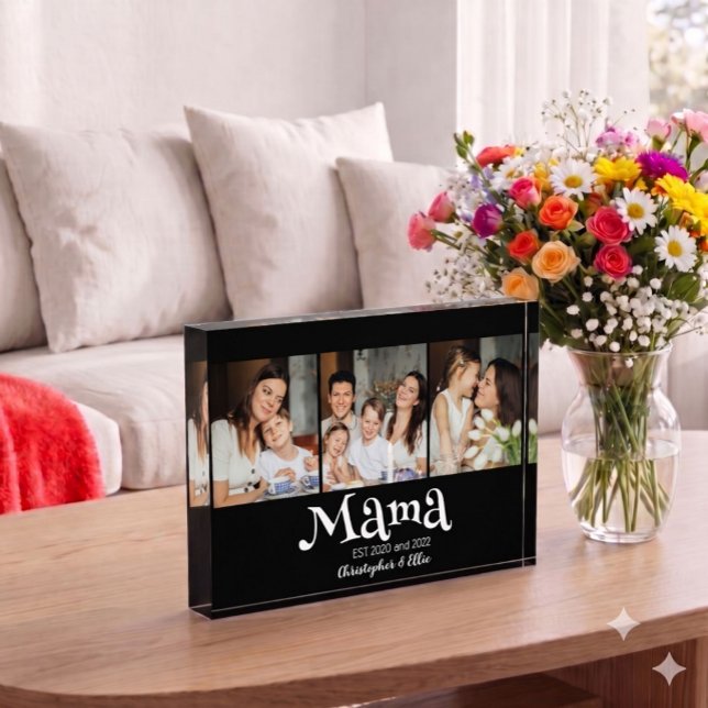 Mama Established Kids Names Fun Text 3 Photo Block (Creator Uploaded)