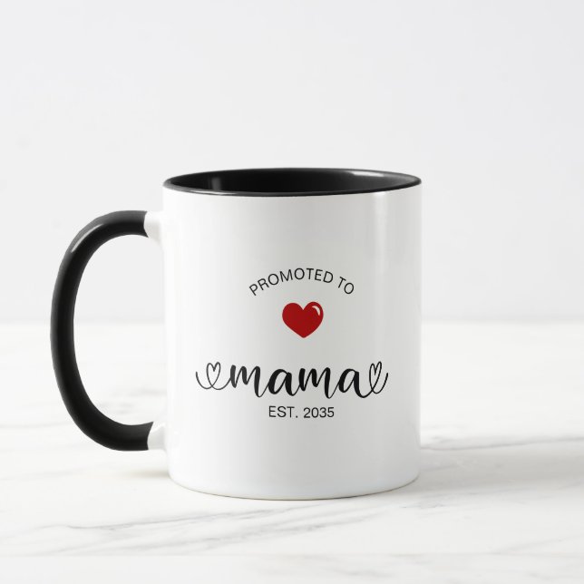 Mama Established New Mom Gift Mug (Left)