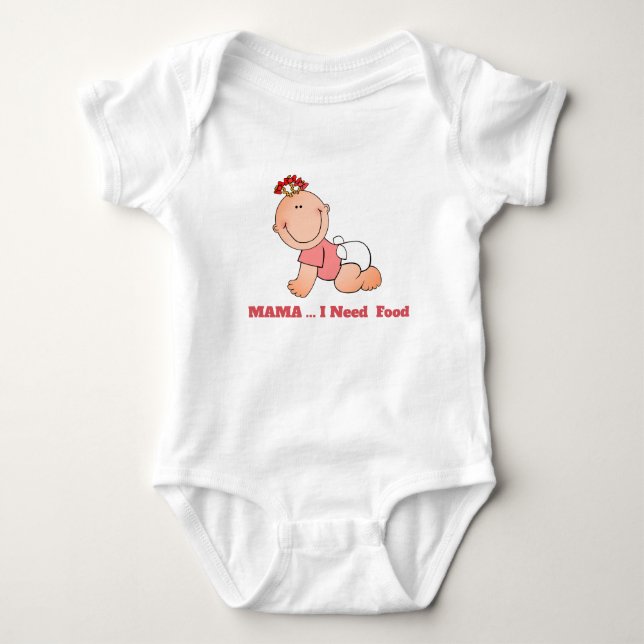 Mama feed me baby bodysuit (Front)