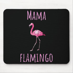 Mama flamingo tropical summer animal watercolor mouse mat
