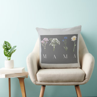 MAMA Floral Botanical Elegant Mother's Day Gift  Cushion