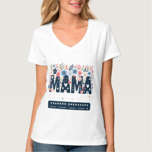 Mama Floral Heart – Boho Chic Mom Design T-Shirt