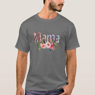 Mama Flower Art, Mother Day, Christmas Day T-Shirt