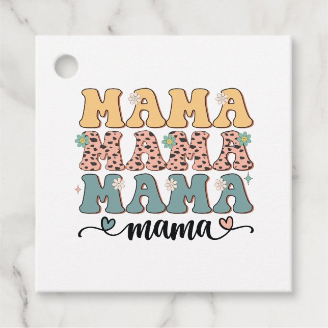 Mama Flower Favour Tags (Front)