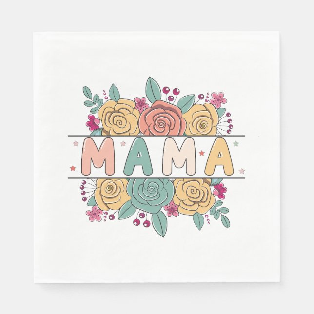 Mama Flower Napkin (Front)