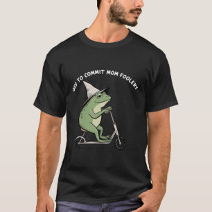 Mama Frog Off to Commit Mum Foolery Scooter Gift  T-Shirt