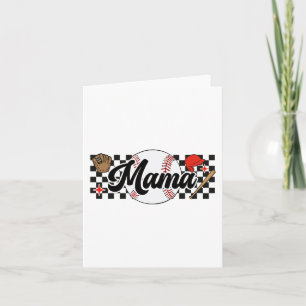 Mama Game Day Vibes Mothers Day Women Baseball Mum Card