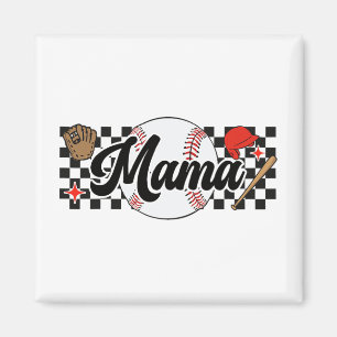 Mama Game Day Vibes Mothers Day Women Baseball Mum Magnet