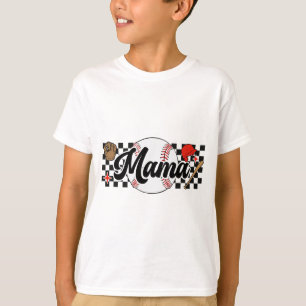Mama Game Day Vibes Mothers Day Women Baseball Mum T-Shirt