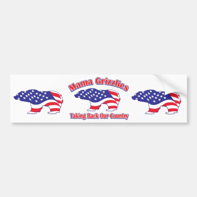 Mama Gizzlies Bumper Sticker (Front)