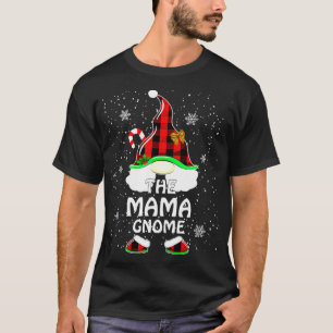 Mama Gnome Gnomies Red Plaid Matching Family Chris T-Shirt
