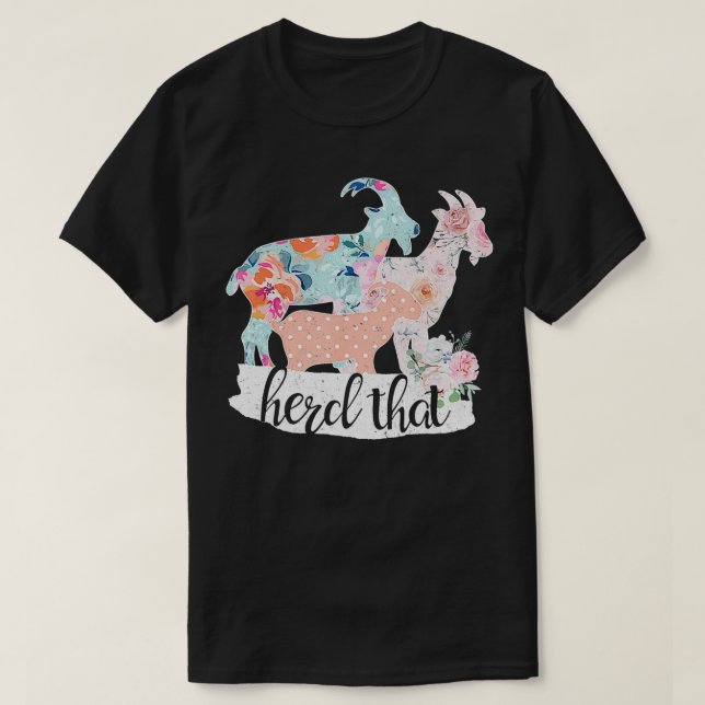 Mama Goat Floral Flower Southern Western Country F T-Shirt (Design Front)