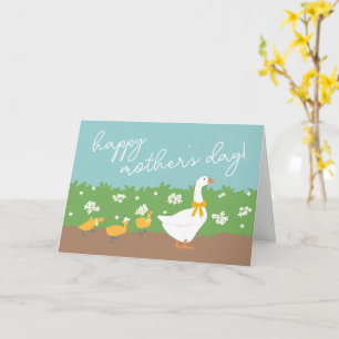 Mama Goose & 3 Goslings Happy Mother's Day Card