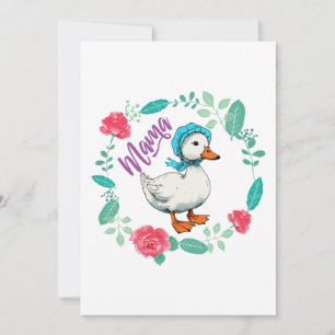 Mama Goose and Flowers for Mother’s Day Invitation