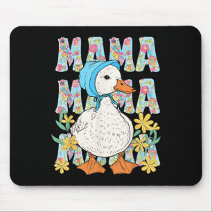 Mama Goose Floral Mummy Joke Funny Mum Silly Mothe Mouse Mat