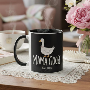 Mama Goose Minimalist Cute Goose Motherhood Mug