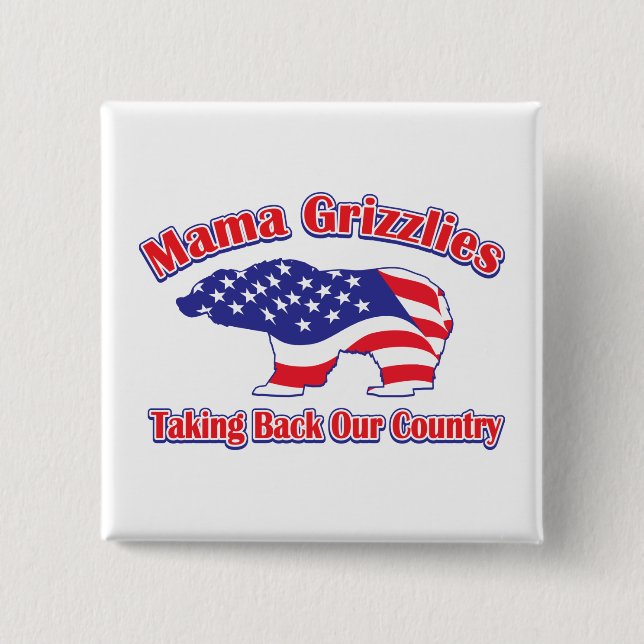 Mama Grizzlies 15 Cm Square Badge (Front)