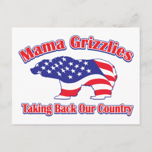 Mama Grizzlies Postcard Horizontal Template