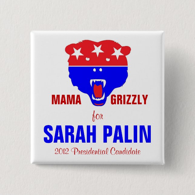 MAMA GRIZZLY 15 CM SQUARE BADGE (Front)
