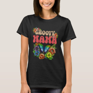 Mama Groovy Floral, Retro Mothers' Day T-Shirt