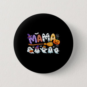 Mama Halloween Boo Ghost Horror Costume Funny Part 6 Cm Round Badge