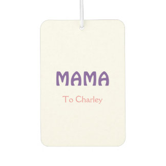 Mama happy mothers retro purple add name text vint car air freshener