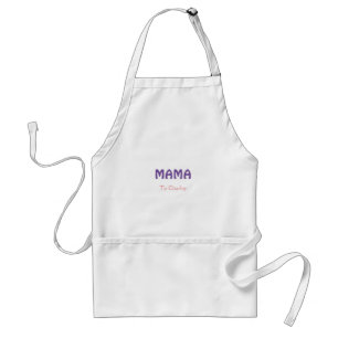 Mama happy mothers retro purple add name text vint standard apron