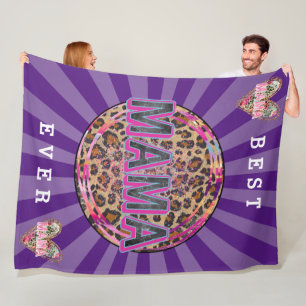 Mama Heart Customise Love Fleece Blanket