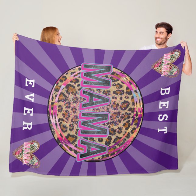 Mama Heart Customise Love Fleece Blanket (In Situ)