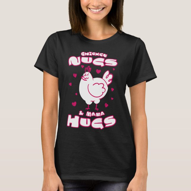 Mama Hugs Chick Chicken Egg   T-Shirt (Front)