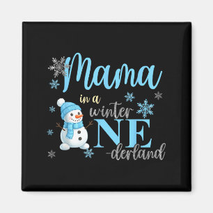Mama In A Winter Onederland Birthday Boy Girl Cute Magnet