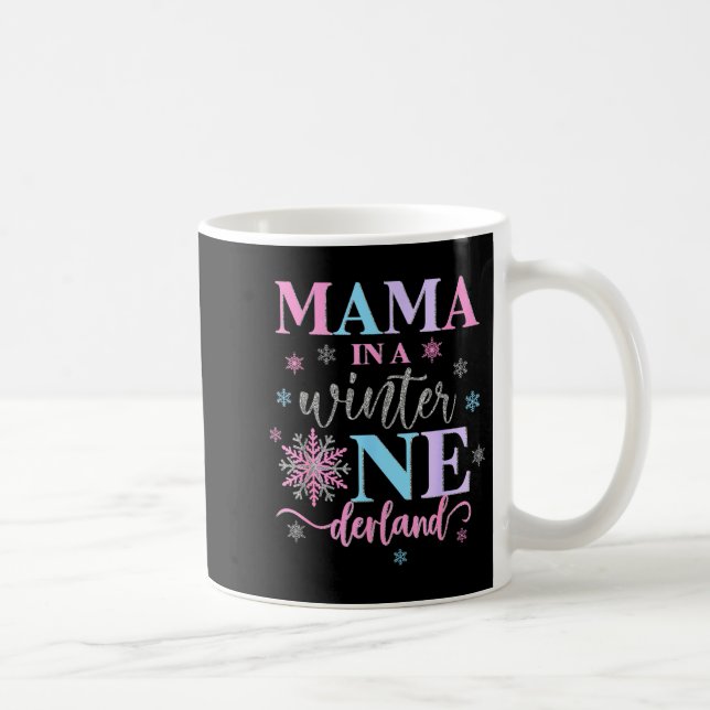 Mama In A Winter Onederland Birthday Girl Sweet Sn Coffee Mug (Right)