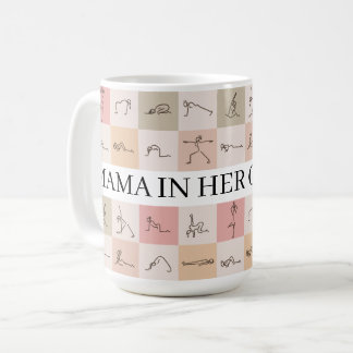 Mama In Her Calm Era Yoga Aesthetic Design Coffee Mug