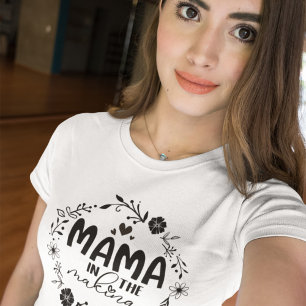 Mama in the Making in Black Text T-Shirt