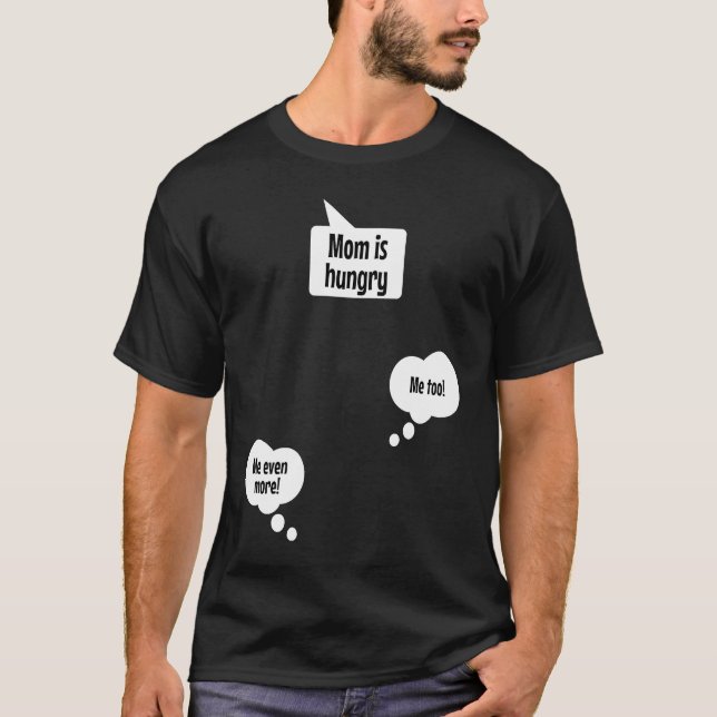 Mama is hungry  Top for pregnant women with twins (Front)