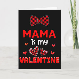 Mama Is My Valentine Costume Boys Bow Tie Cute Hea Card
