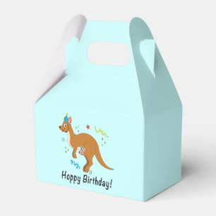 Mama Kangaroo and Baby in Birthday Hats Favour Box