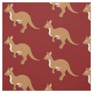 Mama Kangaroo and Joey Fabric