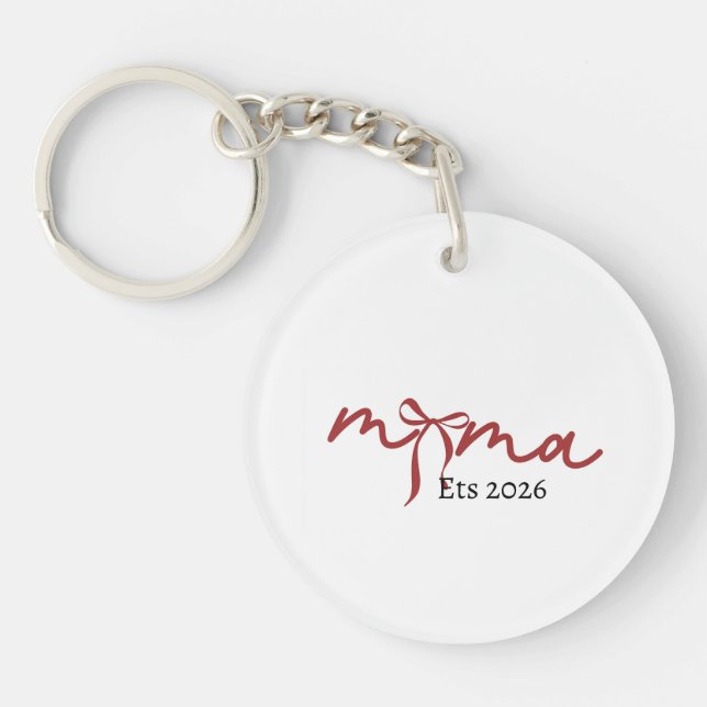 MAMA Keychain 2026 – Minimalist Mama Design, Mom G (Front)