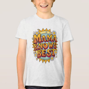 Mama Knows Best – Retro 70s Sunshine Vibes Tri-Blend Shirt