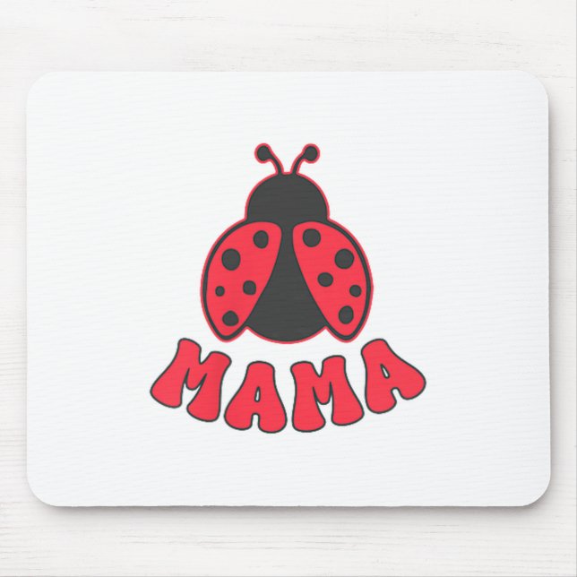 Mama Ladybug First Birthday Girl Family Matching P Mouse Mat (Front)